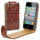 Funda Solapa iPhone 4 Marrón