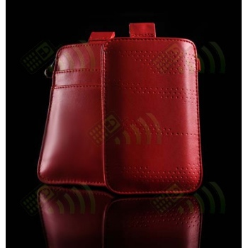 Funda saco para HD2, Desire S y similares. Color Rojo con ojal
