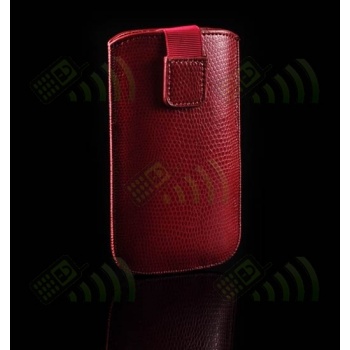 Funda saco piel de Serpiente, color rojo