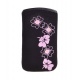 Funda Saco Negra con flores rosas