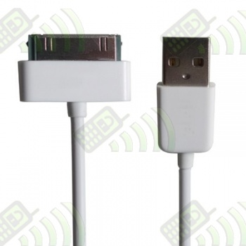 Cable USB Iphone / Ipod  / Ipad Blanco 30 cm