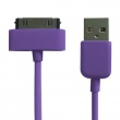Cable USB iphone / ipod Morado 30 cm