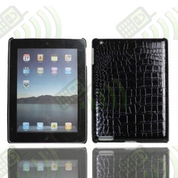 Carcasa trasera Ipad 2 Cocodrilo Negra 