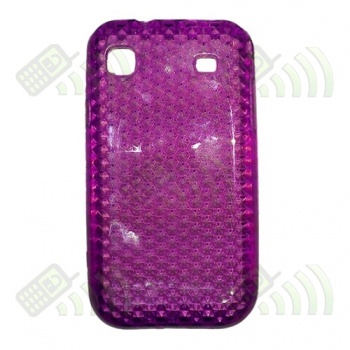 Funda Gel Silicona Samsung Galaxy S / i9000 Morada diamond