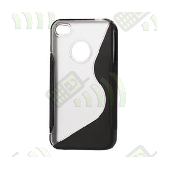 Funda Silicona Gel iPhone 4G/4S Negra y Transparente