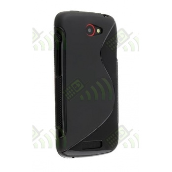 Funda Gel HTC One S Color Negro Brillo y Mate