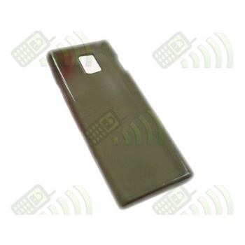 Funda Gel LG BL40 gris oscura semitransparente puntos