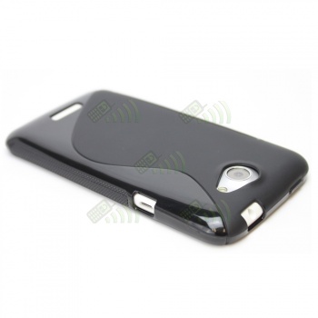 Funda Gel HTC One X Color Negro Brillo y Mate