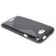 Funda Gel HTC One X Color Negro Brillo y Mate