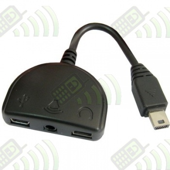 Adaptador Auriculares 3 en 1 Conector HTC USB 11 pines