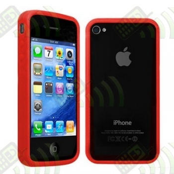 Bumper Marco Antigolpes Gel Iphone 4 Rojo