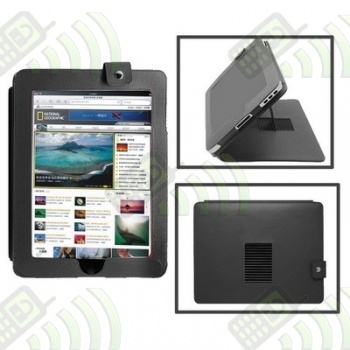 Funda Solapa iPad Soporte Ajustable Negra
