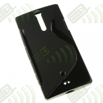 Funda TPU Negra para SE Lt26i (Xperia S) Brillo y Mate