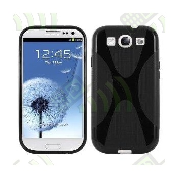 Funda TPU Samsung Galaxy S3 Negra brillo y mate Forma X
