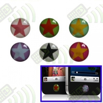 Pegatinas Bot&oacute;n Iphone/Ipod/Ipad Estrellas (Pack 6)