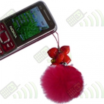 Colgante M&oacute;vil Bola Peluche Roja