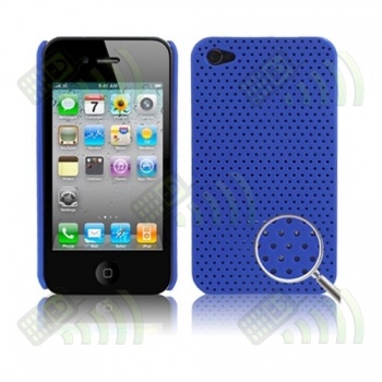 Carcasa trasera Iphone 4G y 4S Perforada Azul