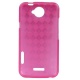 Funda Gel HTC One X Color Rosa Rombos