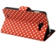 Funda Solapa Samsung Galaxy Note i9220 Roja Lunares