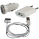 Cargador 3 en 1 USB/coche Iphone Blanco
