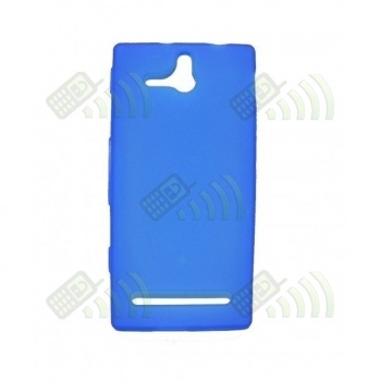Funda TPU Sony xperia U Azul semitransparente