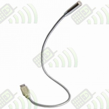 L&aacute;mpara Port&aacute;til Met&aacute;lica LED USB Flexible