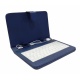Funda Polipiel Azul Con Teclado USB Para Tablet Con Soporte 7"