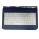 Funda Polipiel Azul Con Teclado USB Para Tablet Con Soporte 7"