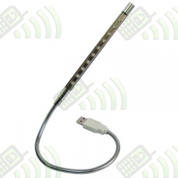 L&aacute;mpara Port&aacute;til Met&aacute;lica LED USB Flexible