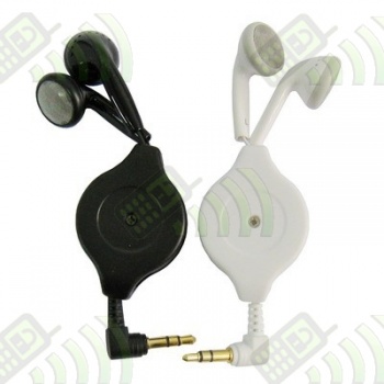 Auriculares Enrollables Jack 3.5 Color Blanco