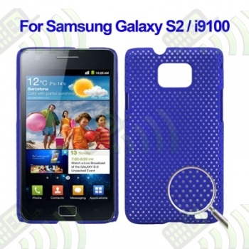 Carcasa trasera Samsung Galaxy S2 i9100 Azul Perforada