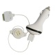 Cargador 2 en 1 USB/coche Iphone Blanco