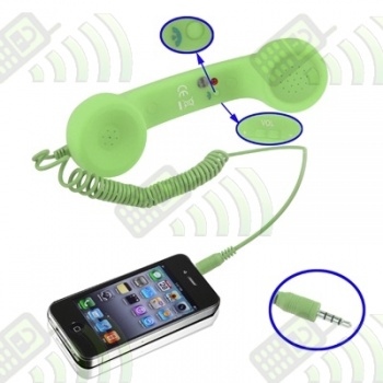 Auricular Tel&eacute;fono retro para iPhone 3G / 3GS y 4G / 4S Color Verde