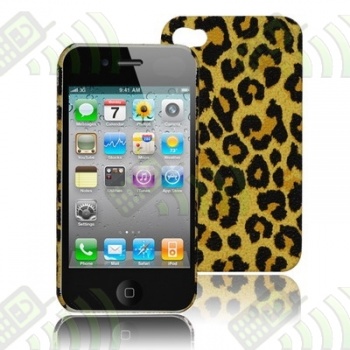 Carcasa trasera iPhone 4G y 4S Leopardo Amarilla