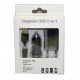 Cargador de Red y Coche USB 3 en 1 Micro USB Negro