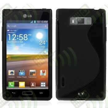 Funda Gel Silicona LG L7 Negra, Brillo y Mate