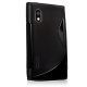 Funda Gel Silicona LG L5 E610 Negra Brillo y Mate S-Type