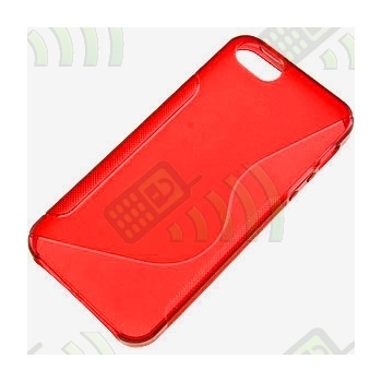 Funda Silicona Gel iPhone 5G Rojo Brillo & Mate