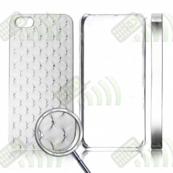 Carcasa trasera Blanca Iphone 5 Diamantes