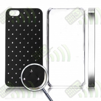Carcasa trasera Negra Iphone 5 Diamantes