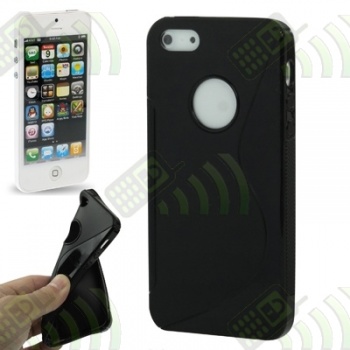 Funda Silicona Gel iPhone 5 Negra  S-Type