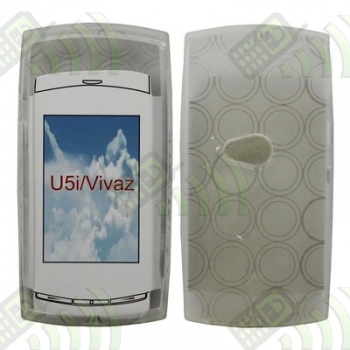 Funda Silicona Gel SE Vivaz U5i Transparente C&iacute;rculos