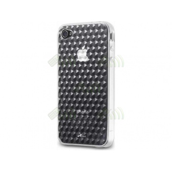 Funda Gel Silicona Iphone 4 Transparente Diamond