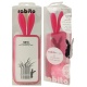 Funda Gel y Soporte iPhone 4 & 4S Conejito Rosa