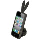 Funda Gel y Soporte iPhone 4 & 4S Conejito Gris