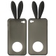 Funda Gel y Soporte iPhone 4 & 4S Conejito Gris