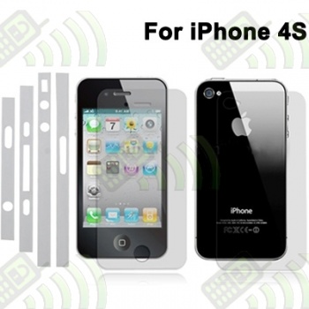 Prot. Pantalla 3 en 1 Protecci&oacute;n Lateral + Trasera + Frontal iphone 4S