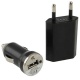 Cargador de Red y Coche USB 3 en 1 Micro USB Negro 1A