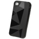 Funda Silicona Gel iPhone 4G/4S Negra Diagonales