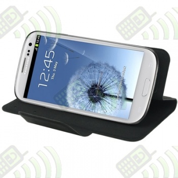 Funda Solapa con Soporte Samsung I9300 Galaxy S III Negra